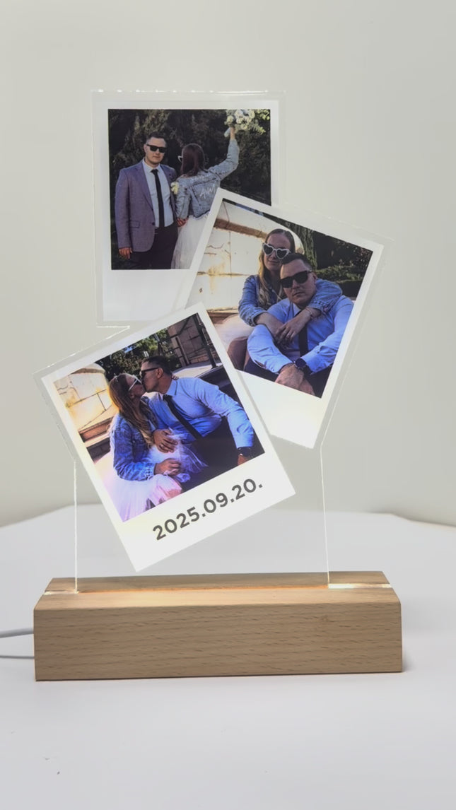 Polaroid mintás asztali lámpa